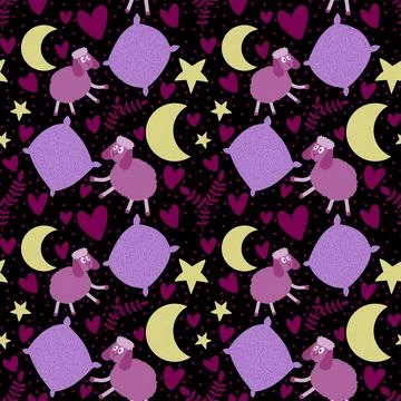 Cartoon animals seamless sheep pattern for wrapping paper and fabrics イラスト素材