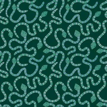 Cartoon animals seamless snake pattern for wrapping and kids new 2025 year 스톡 일러스트