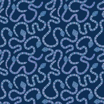 Cartoon animals seamless snake pattern for wrapping and kids new 2025 year イラスト素材