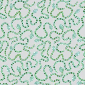 Cartoon animals seamless snake pattern for wrapping and kids new 2025 year 스톡 일러스트