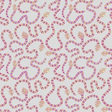 Cartoon animals seamless snake pattern for wrapping and kids new 2025 year 스톡 일러스트