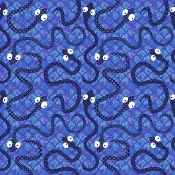 Cartoon animals seamless snake pattern for wrapping and kids new 2025 year イラスト素材