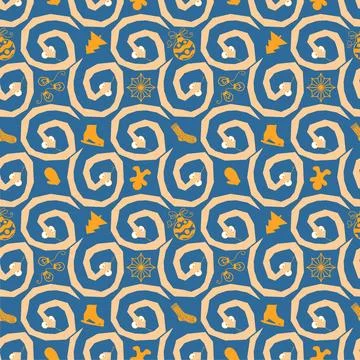 Cartoon animals seamless snake pattern for wrapping and kids new 2025 year Illustrazione stock