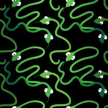 Cartoon animals seamless snake pattern for wrapping and kids new 2025 year イラスト素材