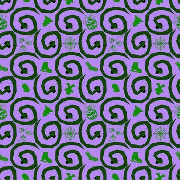 Cartoon animals seamless snake pattern for wrapping and kids new 2025 year イラスト素材