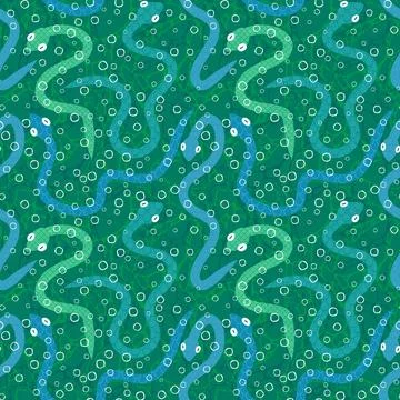 Cartoon animals seamless snake pattern for wrapping and kids new 2025 year 스톡 일러스트