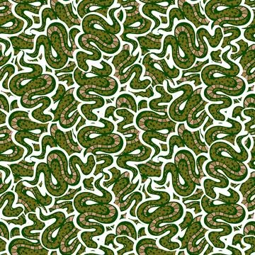 Cartoon animals seamless snake pattern for wrapping and kids new 2025 year 스톡 일러스트