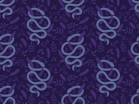 Cartoon animals seamless snake pattern for wrapping and kids new 2025 year 스톡 일러스트