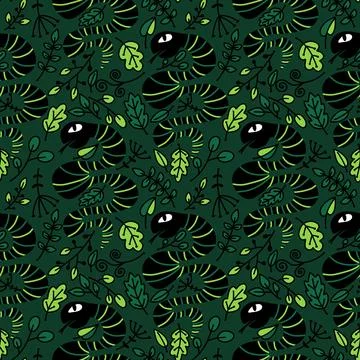 Cartoon animals seamless snake pattern for wrapping and kids new 2025 year 스톡 일러스트