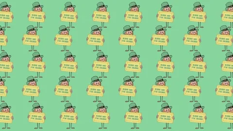 Cartoon Animated Background St Patricks Day (Leprechaun) Stock-Footage 306533323