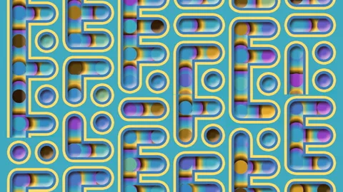 Cartoon animated chip, with current flowing. 3d rendering digital animation 4K Stock Footage 225305276
