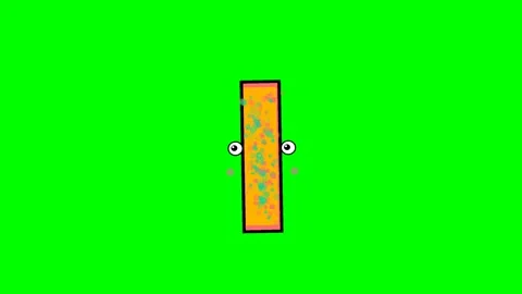 Cartoon Animated on Chroma Key for Compositing Stockbeeldmateriaal 336892885