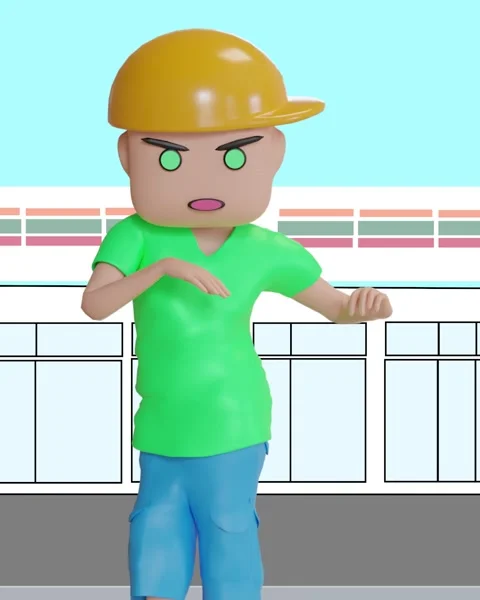 Cartoon animation 3d character dancing Stock-Footage 204961524