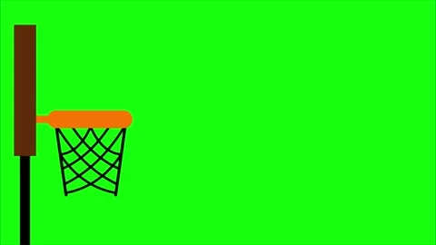 Cartoon animation of a basketball fallin... | Stock Video | Pond5