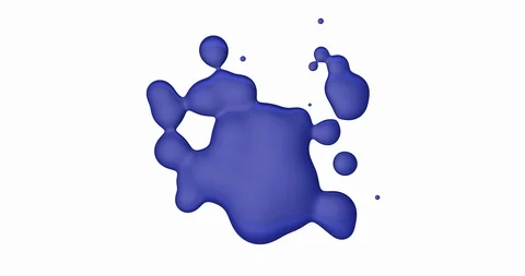 Cartoon animation of dripping liquid drop or blot Stock Footage 108327569
