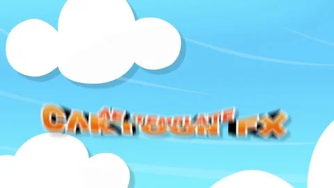 Cartoon Animation Effects Cloud Texts Presentation - Credit Titles Stock After Effects