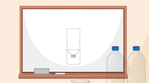Cartoon Animation Explaining a DIY Water Filtration Science Experiment Stock Footage 334648202