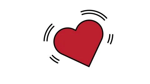 Cartoon animation icon white screen with theme of love Stock Footage 100510160