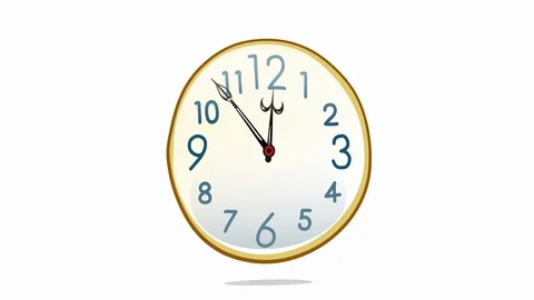 Cartoon animation of a jumping clock isolated on white background Stock Footage 129163084