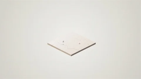 Cartoon animation of the locking mechanism appearing from the stone slab on Vidéo 103803207