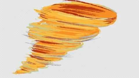 Cartoon animation of a rotating desert tornado on a blue background. Stock video Stock Footage 334715425