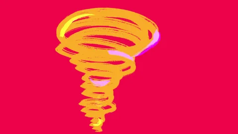 Cartoon animation tornado Stock Footage 278787887