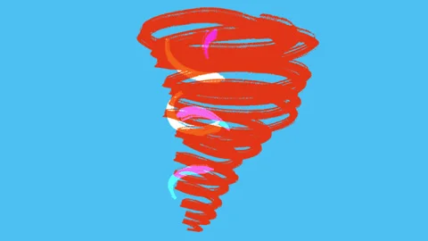 Cartoon animation tornado Stock Footage 278788041