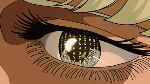 Cartoon Anime Style Background (Eye Sci-Fi) Stock-Footage 306533358