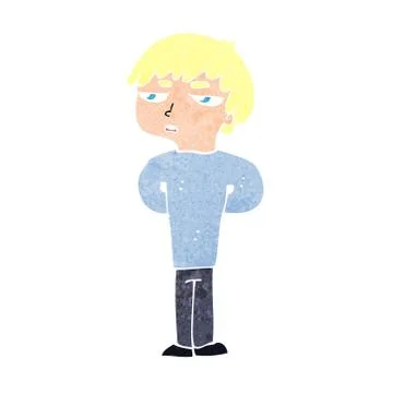 Cartoon antisocial boy Stock Illustration