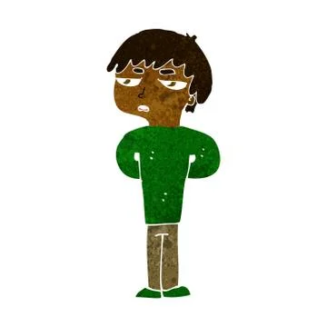 Cartoon antisocial boy Stock Illustration