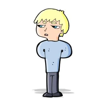 Cartoon antisocial boy Stock Illustration