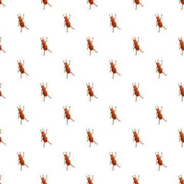 Cartoon ants creating seamless repeating insect pattern background Illustration