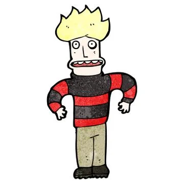 Cartoon anxious man Stock Illustration
