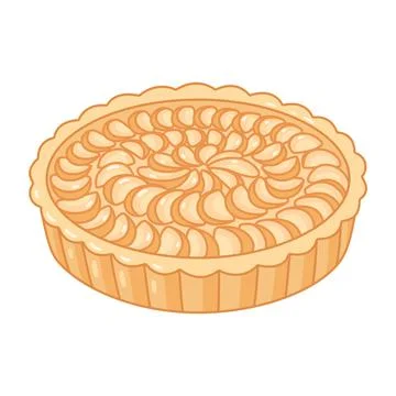 Cartoon apple pie drawing Illustrazione stock