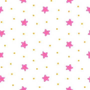 Cartoon aquatic animals. Seamless pattern. Stock Illustration