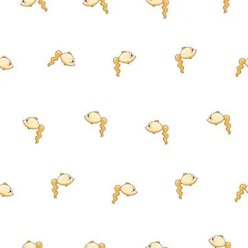 Cartoon aquatic animals. Seamless pattern. Stock Illustration
