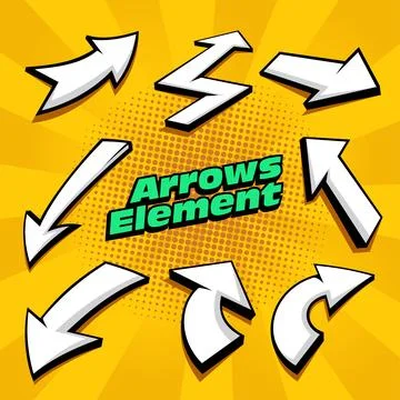 Cartoon Arrow Element Stock Illustration