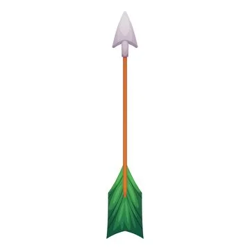 Cartoon arrow vector icon, archery or hunter bow tool ammunition, shoot Stock Illustration