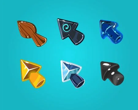 Cartoon Arrows, Cursors Stock Illustration