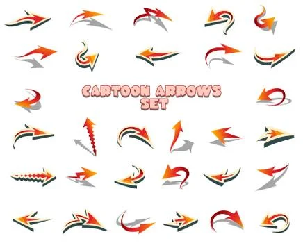 Cartoon Arrows Set Illustrazione stock