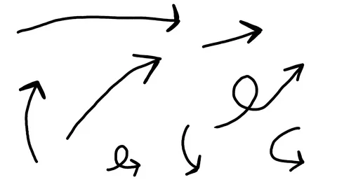 Cartoon Arrows Set Scribble Doodle Hand Drawn Animation Stock Footage 102049912