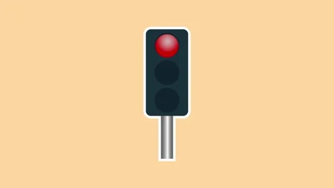 Cartoon Automobile Traffic Lights Displaying Stock Footage 315073718