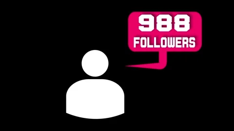 Cartoon Avatar with Follower Count Bubble for Chat and Social Media UI Stock Footage 310854270