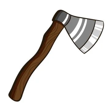 Cartoon Ax On White Stock Illustration