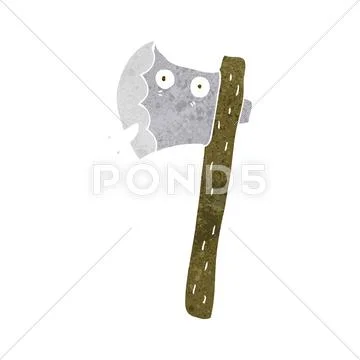 Cartoon axe Stock Illustration