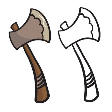Cartoon axe Stock Illustration