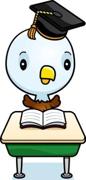 Cartoon Baby Eagle Student Stock Illustration