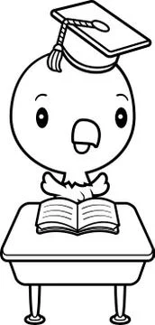 Cartoon Baby Eagle Student Stock Illustration