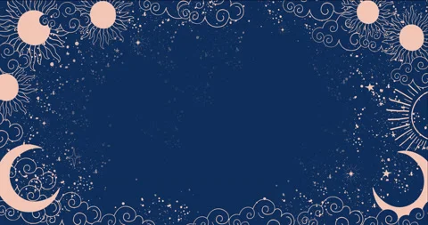 Cartoon background for astrology, Stock Footage 141594171