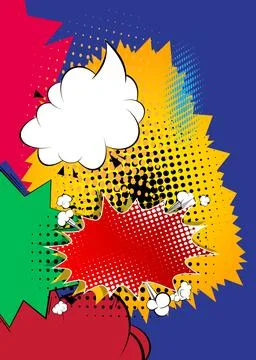 Cartoon background, awesome comic book backdrop. Cool retro vector comics p.. 스톡 일러스트